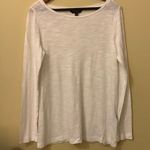 Banana Republic Size Medium Women’s long sleeve semi sheer tee. White
